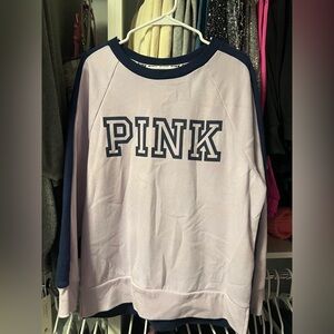 Victoria's Secret PINK Sweatshirt- Light Purple and Navy